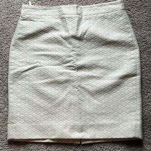 J Crew Beige and White Mini Skirt